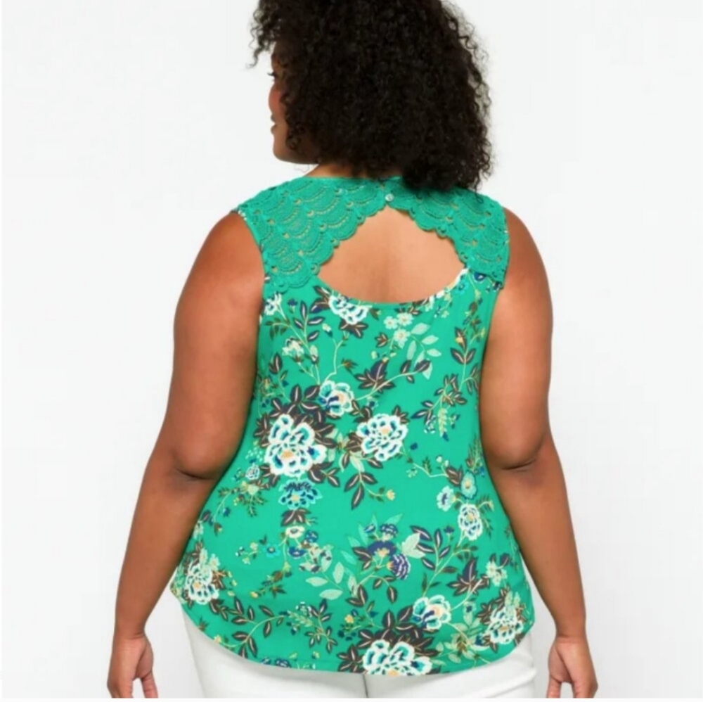 Daniel Rainn Fantine Floral Crochet Tank Top - Picture 2 of 4